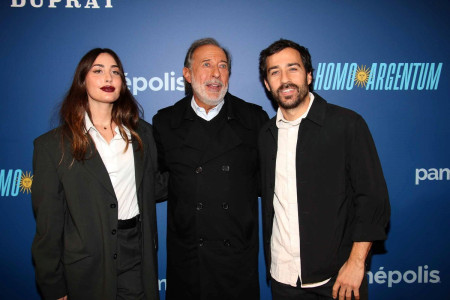 Guillermo Francella presentó "Homo Argentum", su nueva película, junto a sus hijos